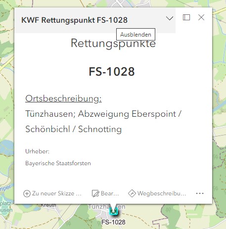 Rettungspunkt FS-1028 in Bayern
