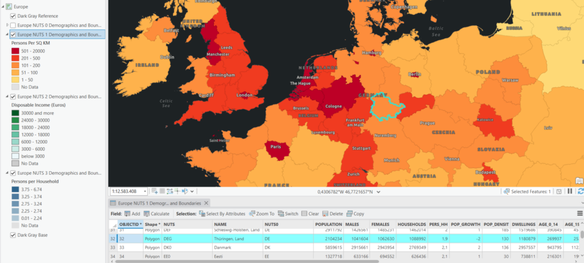 Abb. 2: Bsp. Demografische Daten in Europa.