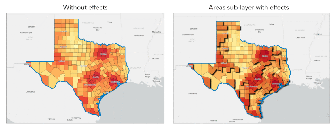 Unterlayer mit Effekten