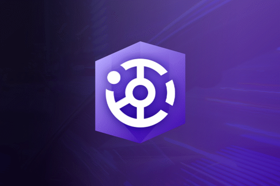 Logo von ArcGIS Hub Basic vor einem lila Hintergrund