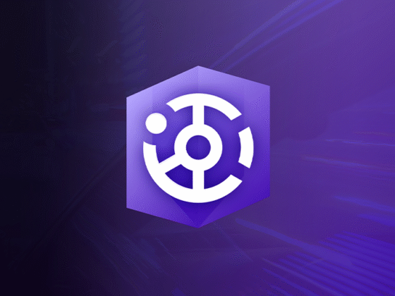 Logo von ArcGIS Hub Basic vor einem lila Hintergrund