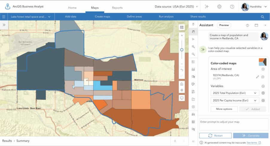 ArcGIS Business Analyst Web App Assistant (Vorschau)