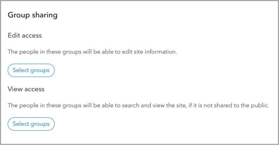 Geben Sie die Site für Gruppen frei.