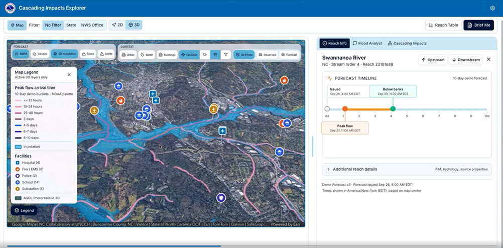 Auszug aus dem Vortrag von Monica Youngman, Chefwissenschaftlerin, NOAA National Weather Service auf der Esri UC 2026.
